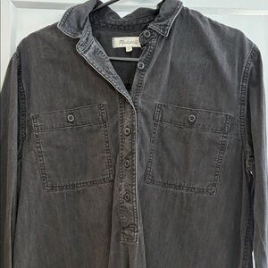 Madewell Charcoal Jean Button-Up Shirt
